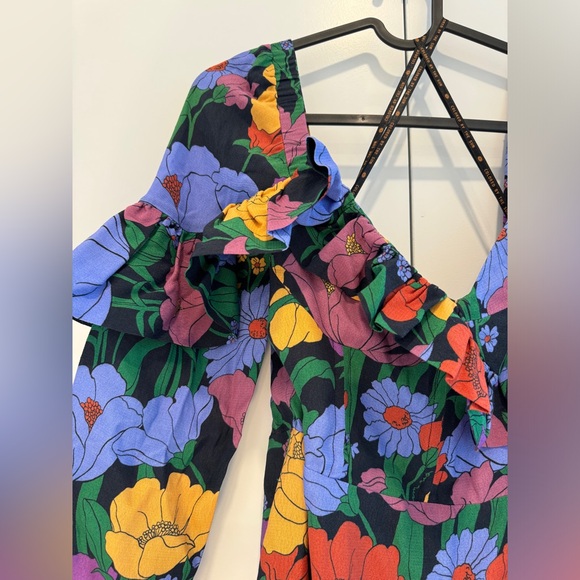 Farm Rio Black Bucolic Mini Dress - Picture 8 of 13